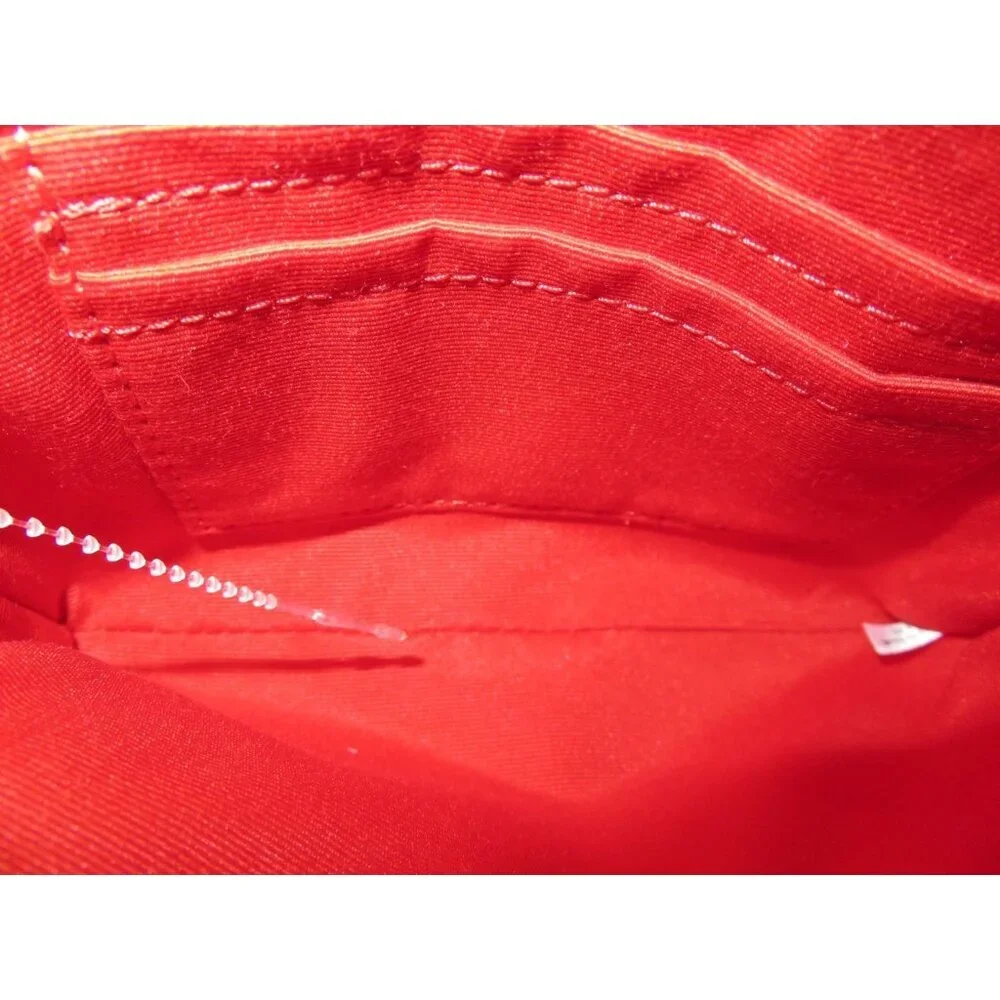 COACH Corner Zip Wristlet Miami Red Rose Print 4 X 6